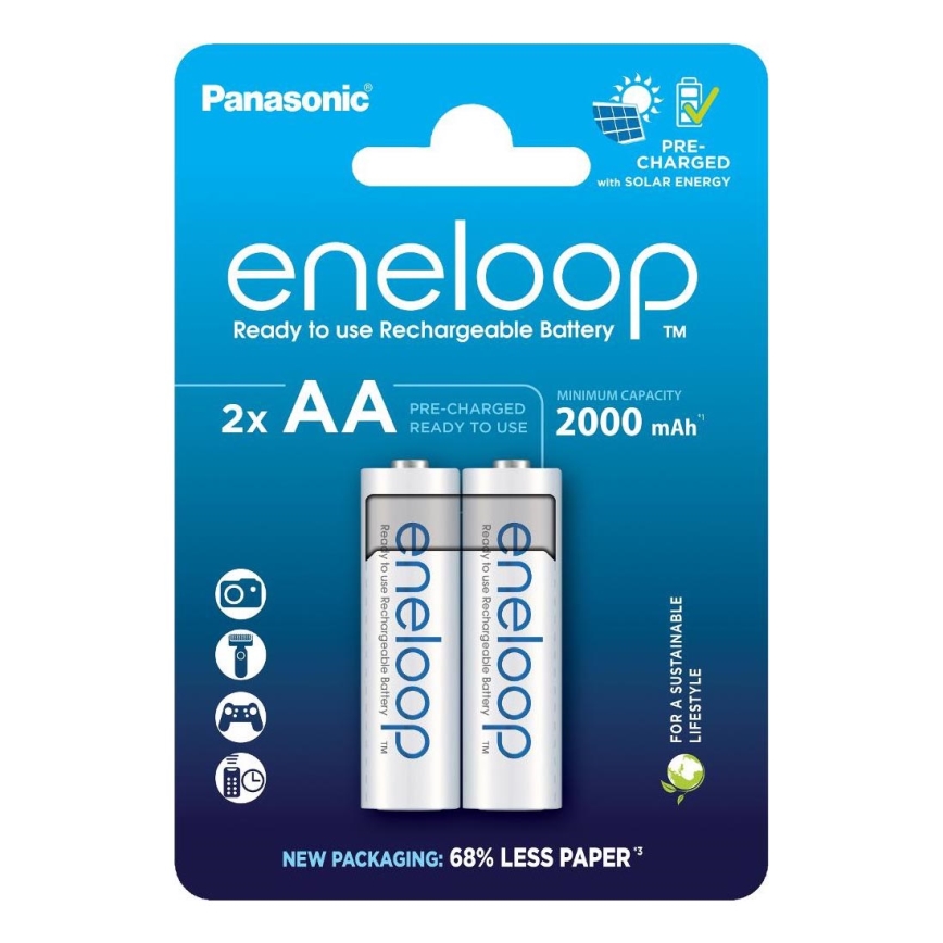 Panasonic - 2 komada punjivih AA baterija Eneloop 2000 mAh