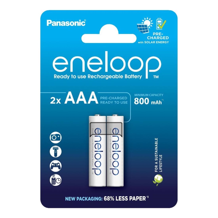 Panasonic - 2 komada punjivih AAA baterija Eneloop 800 mAh