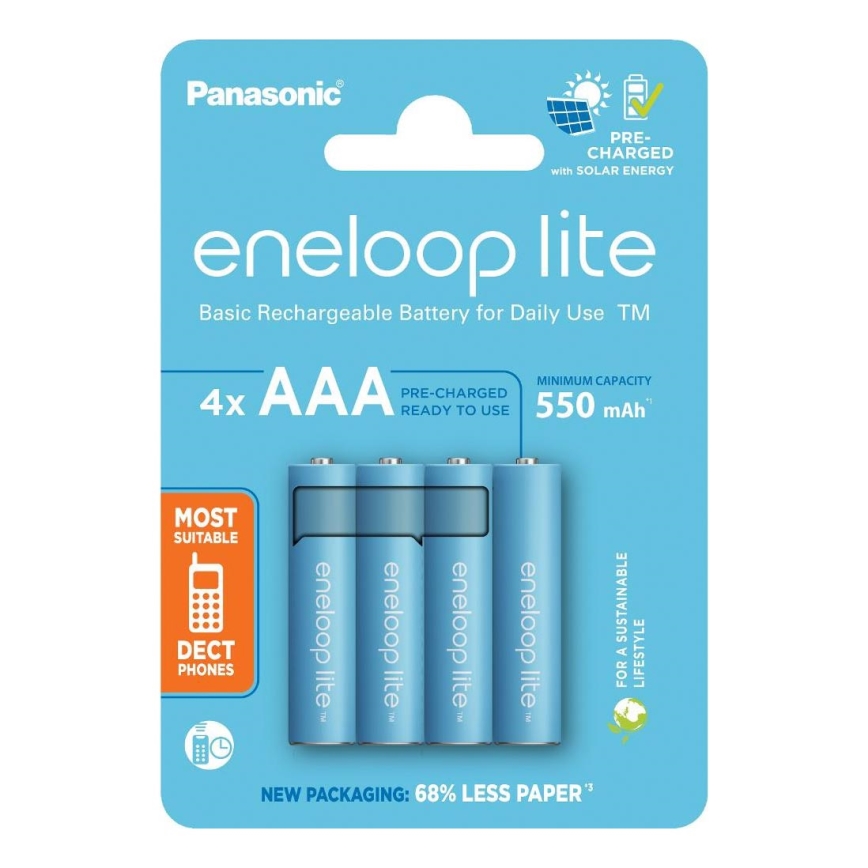 Panasonic - 4 kom Punjiva baterija AAA Eneloop Lite 550 mAh
