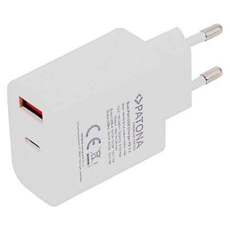 PATONA - Adapter s USB i USB-C izlazom 18W Power delivery