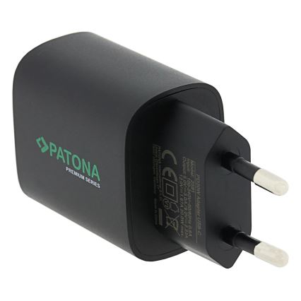 PATONA - Adapter za punjenje USB-C Power delivery 20W/230V crna