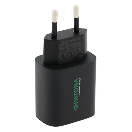 PATONA - Adapter za punjenje USB-C Power delivery 20W/230V crna