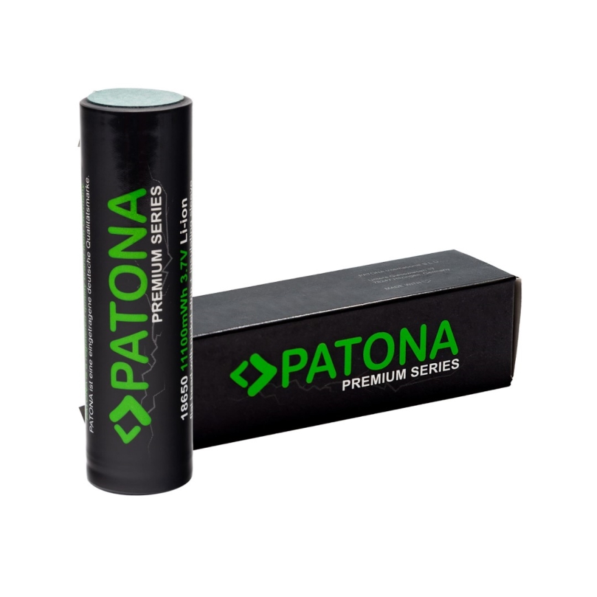 PATONA - Baterija 18650 Li-lon 3000mAh PREMIUM 3,7V s trakastim izvodima za lemljenje