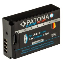 PATONA - Baterija Canon LP-E12 750mAh Li-Ion Platinum USB-C punjenje