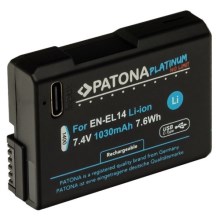 PATONA - Baterija Nikon EN-EL14/EN-EL14A 1030mAh Li-Ion Platinum USB-C punjenje