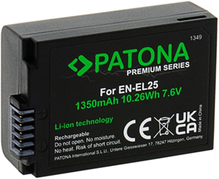 PATONA - Baterija Nikon EN-EL25 1350mAh Li-Ion 7,6V Premium Z50/Z fc