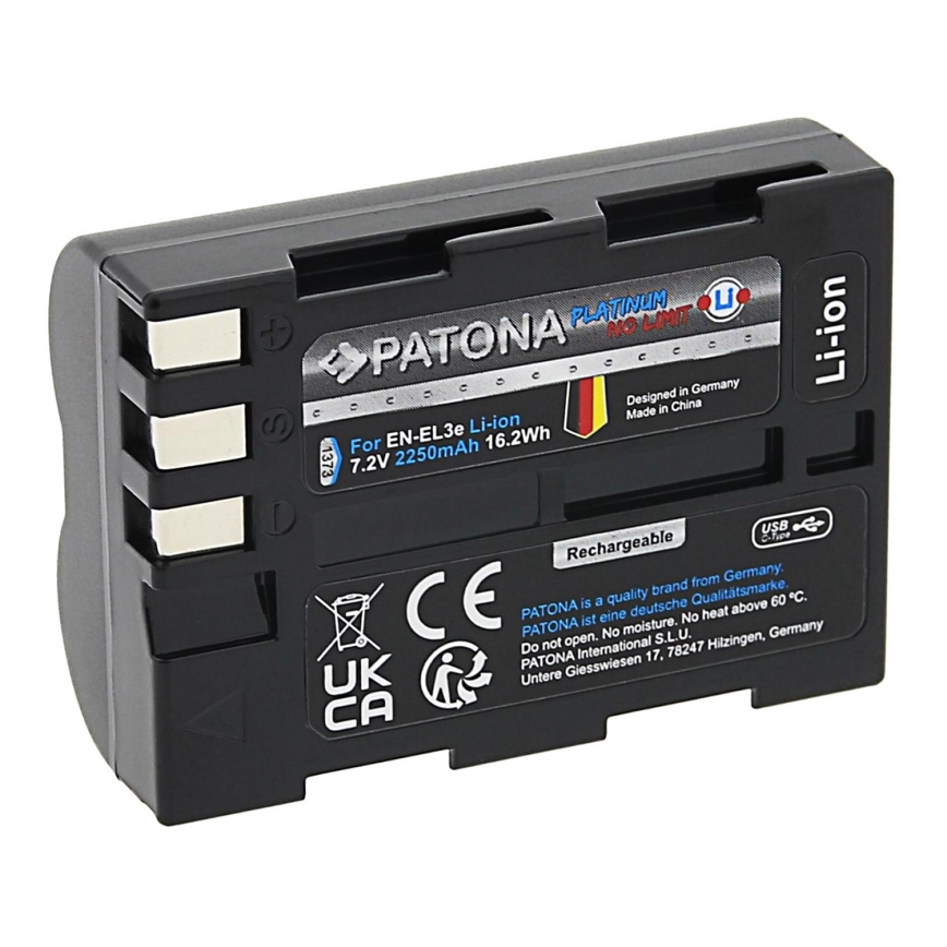 PATONA - Baterija Nikon EN-EL3E 2250mAh Li-Ion Platinum USB-C punjenje