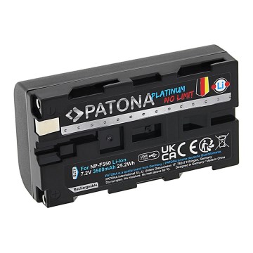 PATONA - Baterija za Sony NP-F550/F330/F570 3500mAh Li-Ion Platinum s USB-C punjenjem