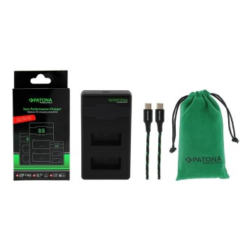 PATONA - Brzi punjač Dual Canon LP-E17 + kabel USB-C 0,6m