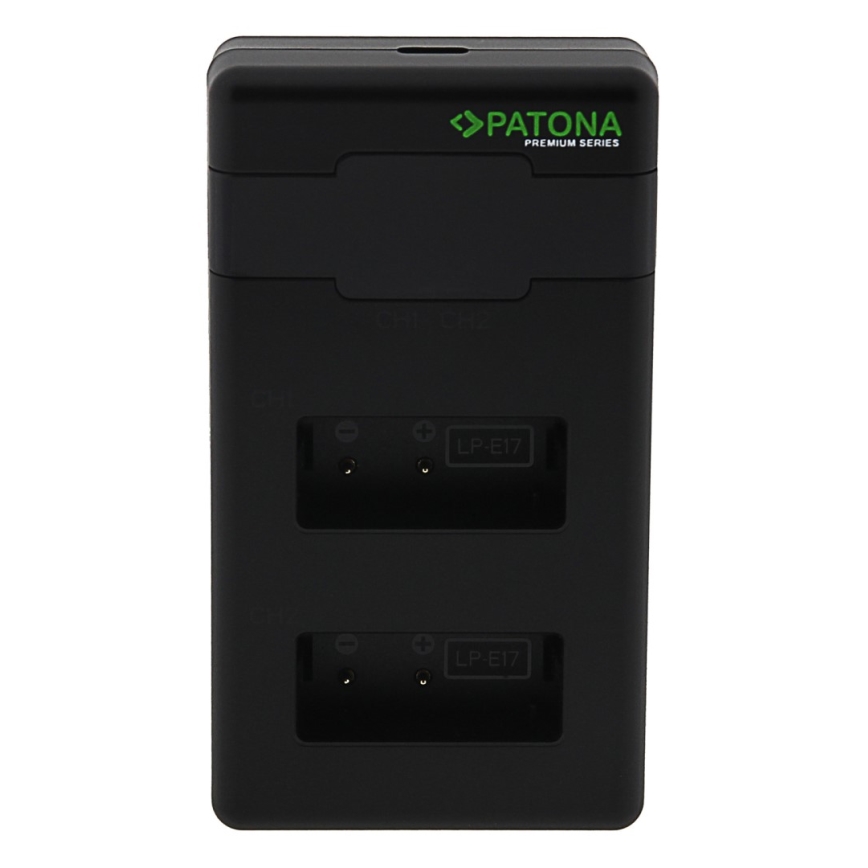 PATONA - Brzi punjač Dual Canon LP-E17 + kabel USB-C 0,6m