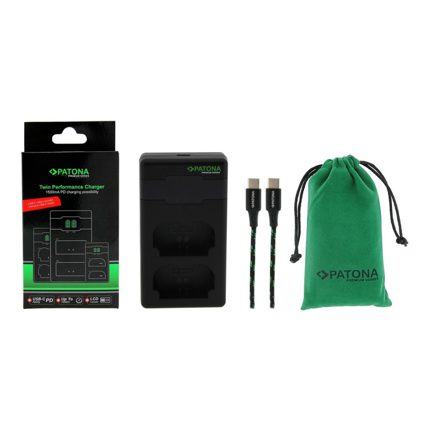 PATONA - Brzi punjač Dual Fuji NP-W235 + kabel USB-C 0,6m