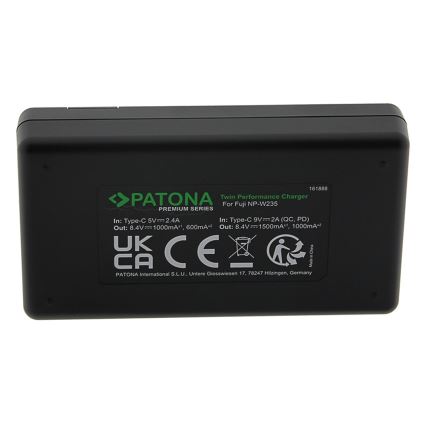 PATONA - Brzi punjač Dual Fuji NP-W235 + kabel USB-C 0,6m