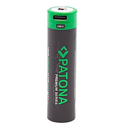 PATONA - Akumulatorska baterija 18650 Li-ion 3350mAh PREMIUM 3,7V s USB-C punjenjem
