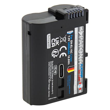 PATONA - Li-Ion baterija za Nikon EN-EL15C 2600 mAh (Platinum) s USB-C