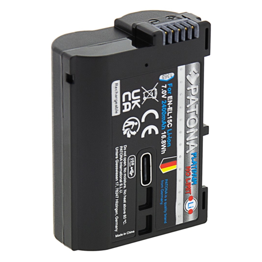 PATONA - Li-Ion baterija za Nikon EN-EL15C 2600 mAh (Platinum) s USB-C