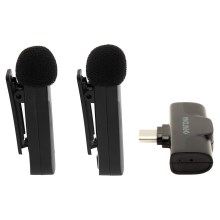 PATONA - SET 2x Bežični mikrofon s kvačicom za Smartphone USB-C 5V