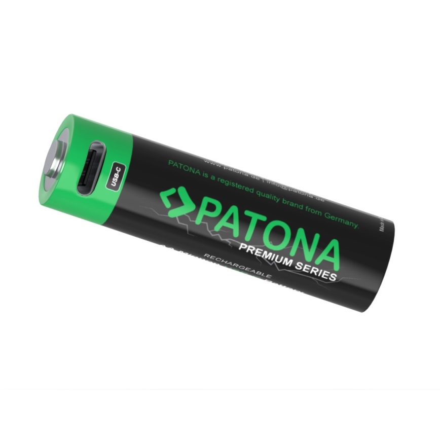 PATONA - SET 4x Baterija AA/LR6 Li-Pol 2000mAh 1,5Vs s USB-C punjenjem