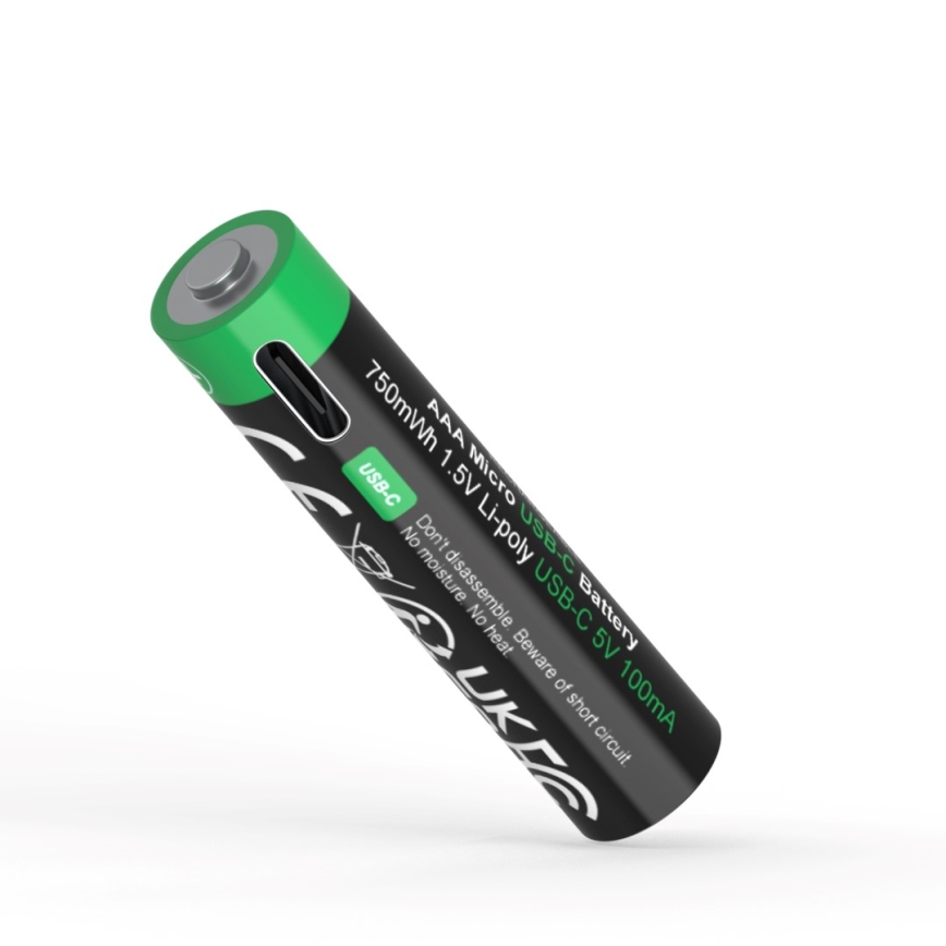 PATONA - SET 4x Baterija AAA/LR03 Li-Pol 500mAh 1,5V s USB-C punjenjem