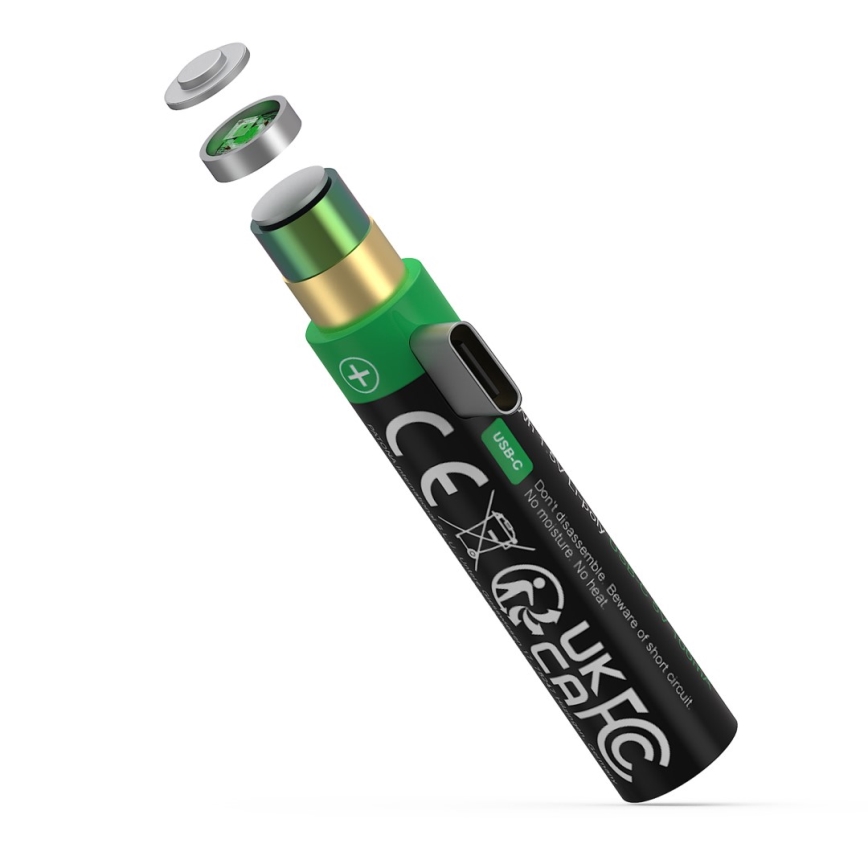 PATONA - SET 4x Baterija AAA/LR03 Li-Pol 500mAh 1,5V s USB-C punjenjem