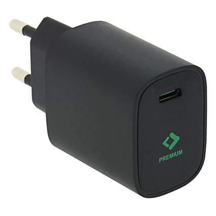 PATONA - Punjač adapter USB-C Power delivery 20W/230V crni