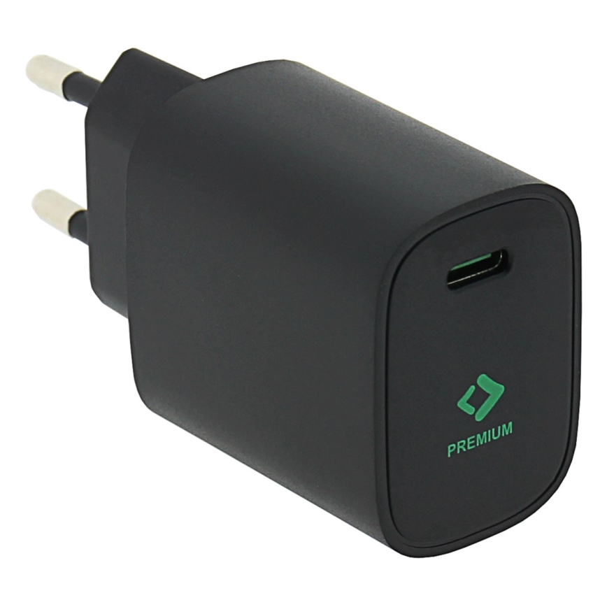 PATONA - Punjač adapter USB-C Power delivery 20W/230V crni