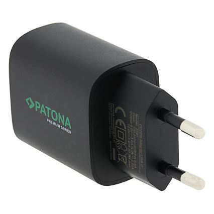 PATONA - Punjač adapter USB-C Power delivery 20W/230V crni
