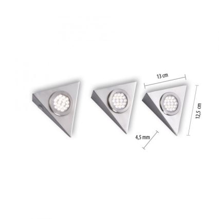 Paul Neuhaus 1119-55-3 - SET 3x LED Rasvjeta za namještaj sa senzorom HELENA LED/2,5W/230V