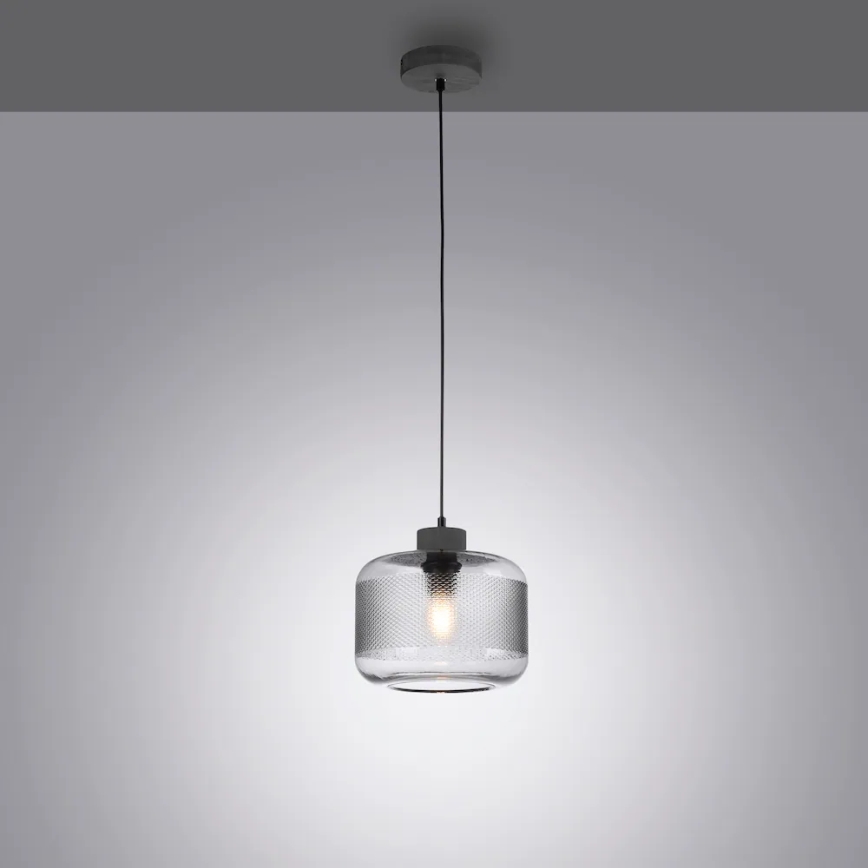 Paul Neuhaus 2005-25 - Luster na sajli BOLETUS 1xE27/10W/230V pr. 23,5 cm siva