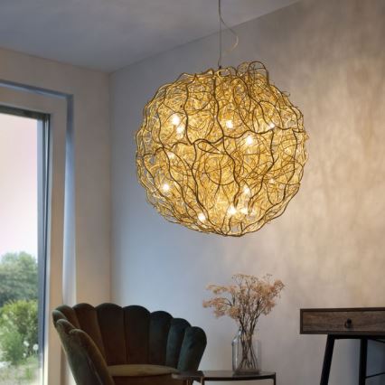 Paul Neuhaus 2019-12 - Luster na sajli SAREA 15xG9/40W/230V zlatna