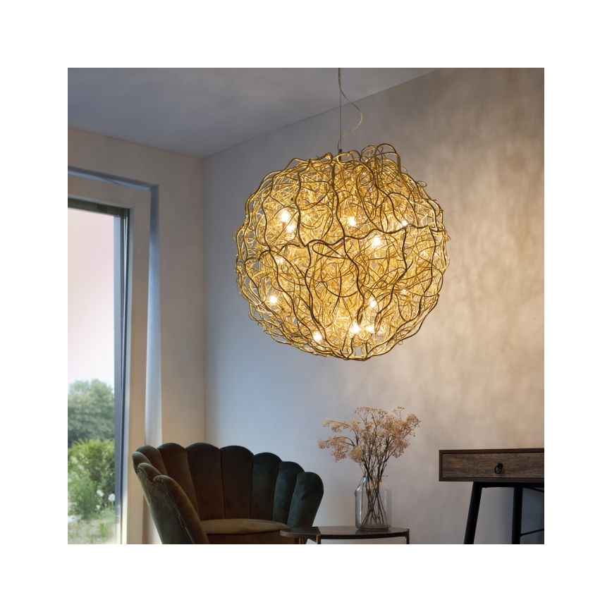 Paul Neuhaus 2019-12 - Luster na sajli SAREA 15xG9/40W/230V zlatna
