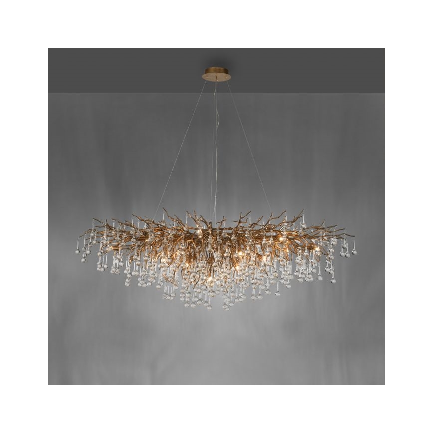 Paul Neuhaus 2031-11 - Luster na sajli ICICLE 15xG9/40W/230V 75x150 cm mesing