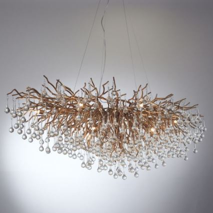 Paul Neuhaus 2031-11 - Luster na sajli ICICLE 15xG9/40W/230V 75x150 cm mesing