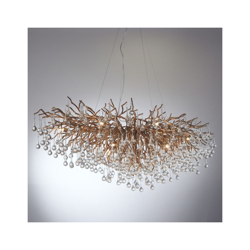 Paul Neuhaus 2031-11 - Luster na sajli ICICLE 15xG9/40W/230V 75x150 cm mesing