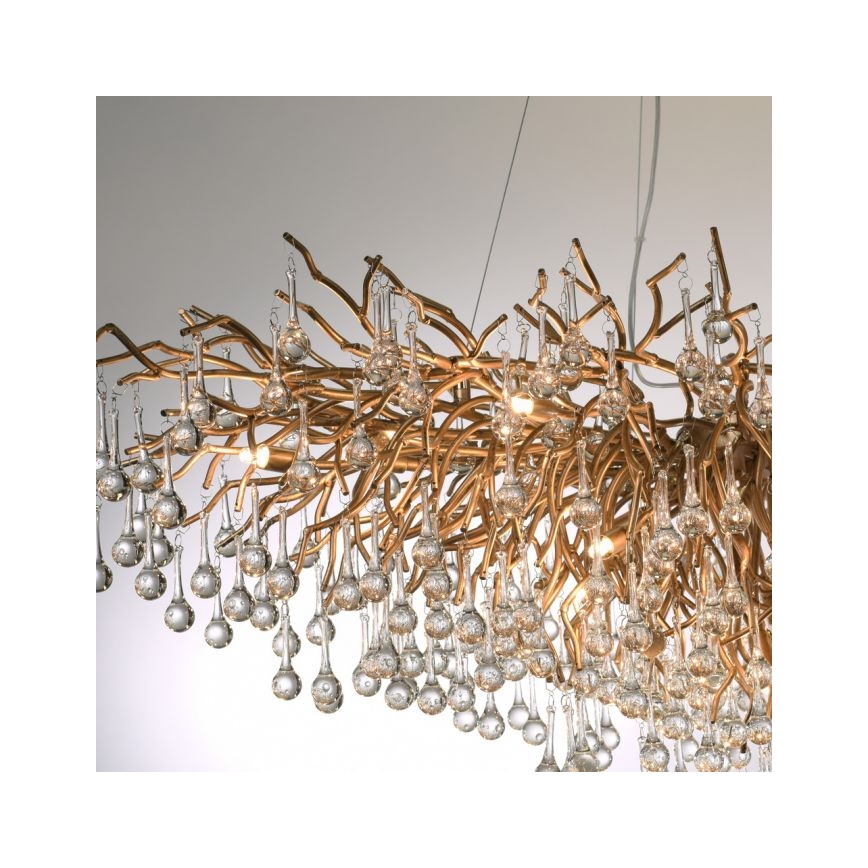 Paul Neuhaus 2031-11 - Luster na sajli ICICLE 15xG9/40W/230V 75x150 cm mesing