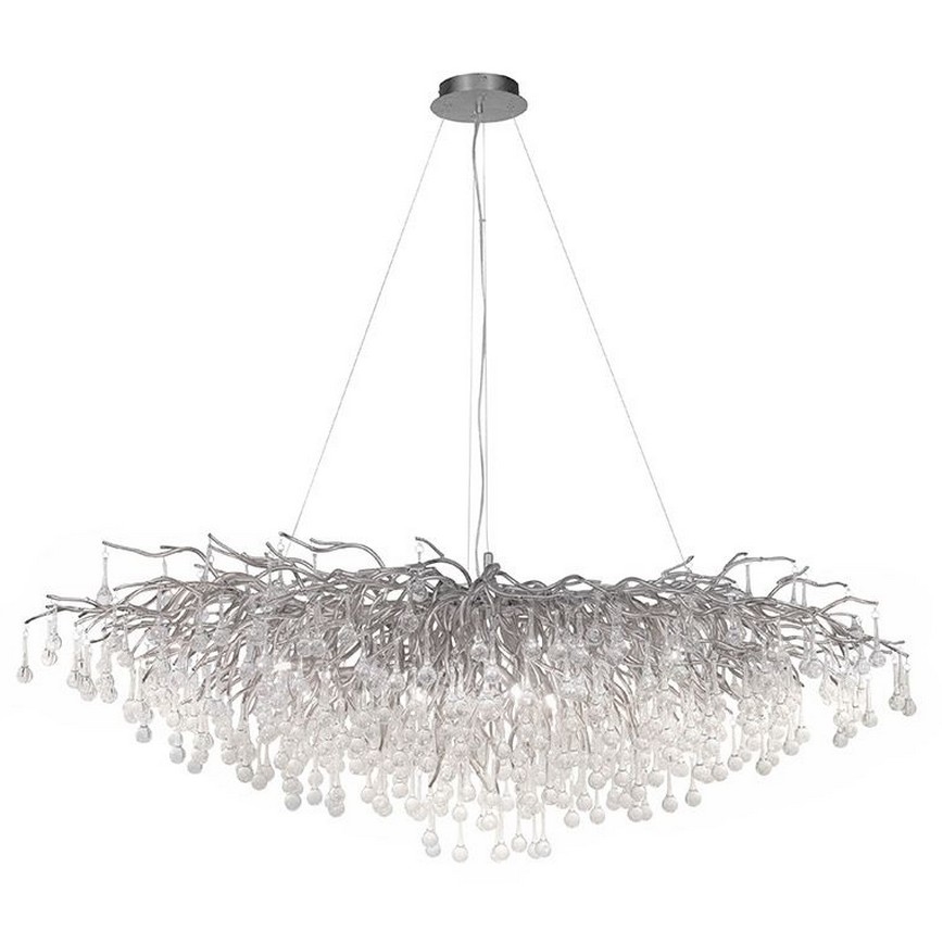 Paul Neuhaus 2031-55 - Luster na sajli ICICLE 15xG9/40W/230V 75x150 cm sjajni krom