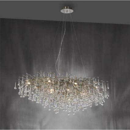 Paul Neuhaus 2031-55 - Luster na sajli ICICLE 15xG9/40W/230V 75x150 cm sjajni krom