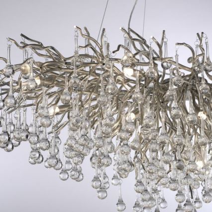 Paul Neuhaus 2031-55 - Luster na sajli ICICLE 15xG9/40W/230V 75x150 cm sjajni krom