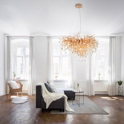 Paul Neuhaus 2192-11 - Luster na sajli ICICLE 10xG9/40W/230V 50x100 cm mesing