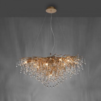 Paul Neuhaus 2192-11 - Luster na sajli ICICLE 10xG9/40W/230V 50x100 cm mesing
