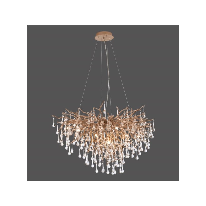 Paul Neuhaus 2192-11 - Luster na sajli ICICLE 10xG9/40W/230V 50x100 cm mesing