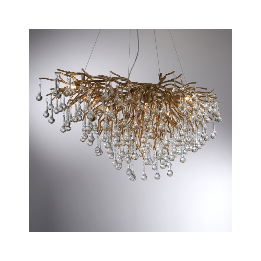 Paul Neuhaus 2192-11 - Luster na sajli ICICLE 10xG9/40W/230V 50x100 cm mesing