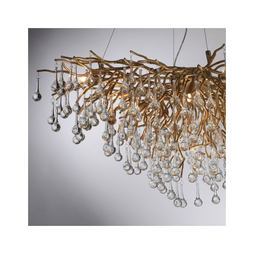 Paul Neuhaus 2192-11 - Luster na sajli ICICLE 10xG9/40W/230V 50x100 cm mesing