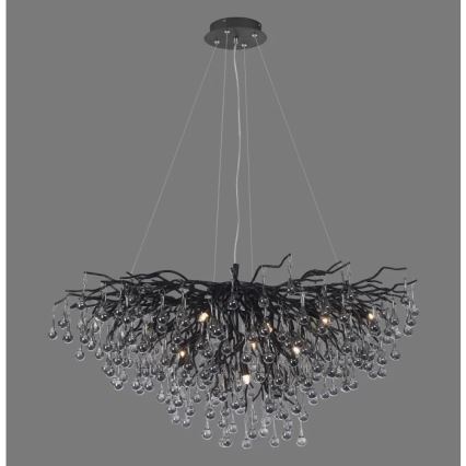 Paul Neuhaus 2192-18 - Viseći luster na kabelu ICICLE 10xG9/40W/230V 50x100 cm crni