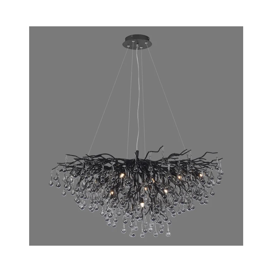 Paul Neuhaus 2192-18 - Viseći luster na kabelu ICICLE 10xG9/40W/230V 50x100 cm crni