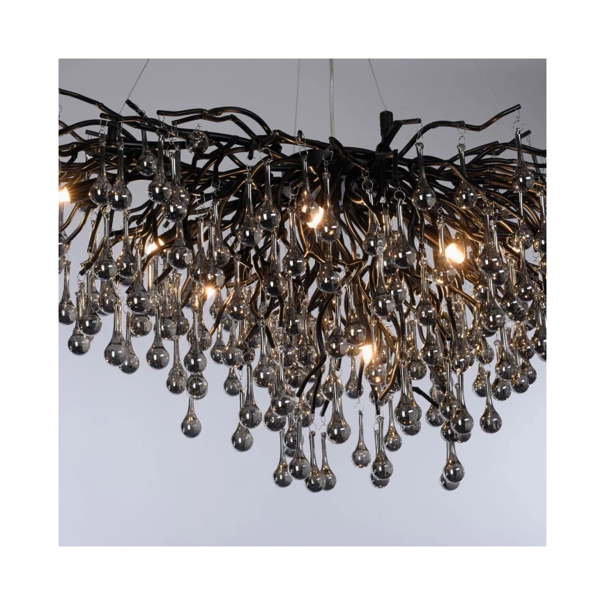 Paul Neuhaus 2192-18 - Viseći luster na kabelu ICICLE 10xG9/40W/230V 50x100 cm crni