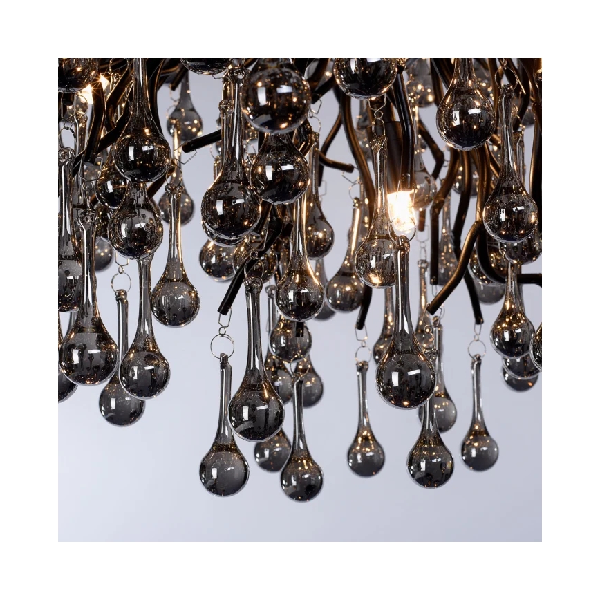 Paul Neuhaus 2192-18 - Viseći luster na kabelu ICICLE 10xG9/40W/230V 50x100 cm crni