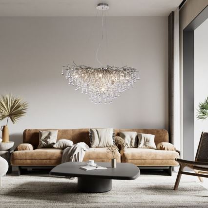 Paul Neuhaus 2192-55 - Luster na sajli ICICLE 10xG9/40W/230V 50x100 cm sjajni krom