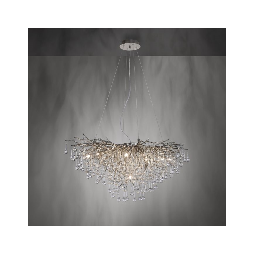 Paul Neuhaus 2192-55 - Luster na sajli ICICLE 10xG9/40W/230V 50x100 cm sjajni krom