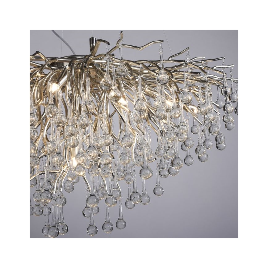 Paul Neuhaus 2192-55 - Luster na sajli ICICLE 10xG9/40W/230V 50x100 cm sjajni krom