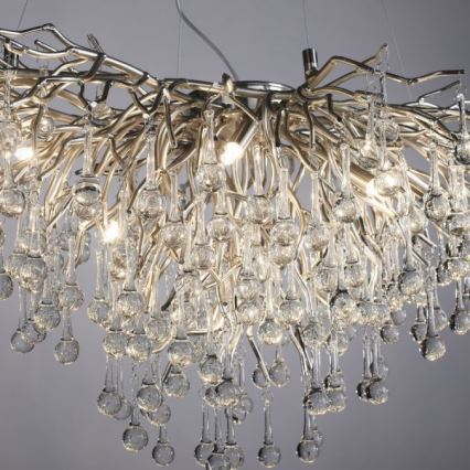 Paul Neuhaus 2192-55 - Luster na sajli ICICLE 10xG9/40W/230V 50x100 cm sjajni krom
